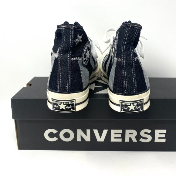 CONVERSE Men's AdVulc Chuck 70 High Top Stars Stripes Black Canvas Size 167709C - Picture 6 of 9